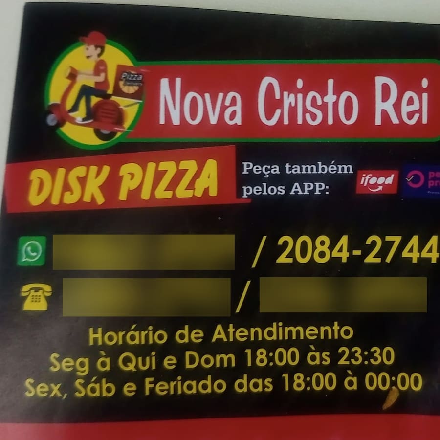 Pizzaria Nova Cristo Rei Jd SAO PAULO iFood