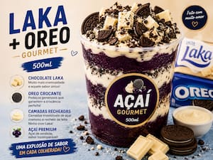 Açaí Gourmet Laka com Oreo — 500 ml