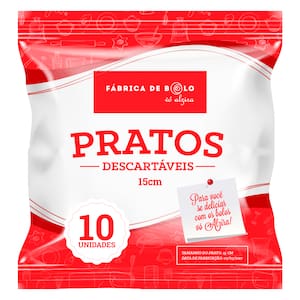 Pratos Descartáveis - 10 Unidades
