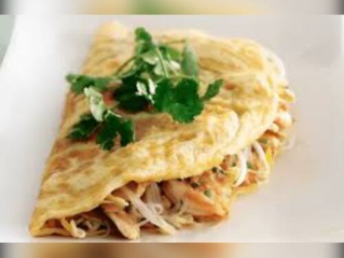 Omelete de frango e queijo