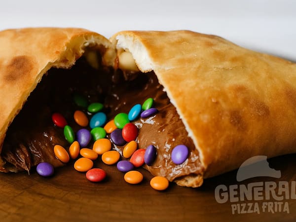 Pizza Frita de Nutella com Cookies